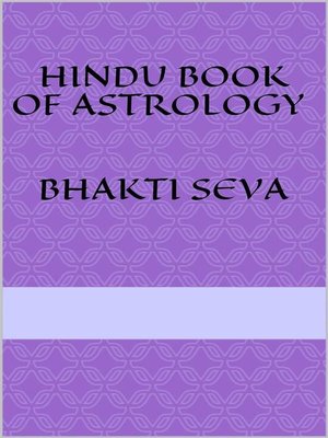 cover image of Hindu book of astrology